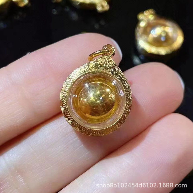 泰国佛牌 小金珠吊坠 金壳项链 支持代发2个580(单价 )改价-阿里巴巴