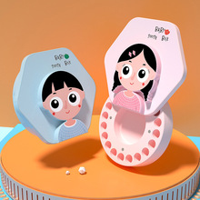 乳牙盒宝宝掉换牙齿保存盒收纳盒男女孩乳牙纪念盒胎发收藏盒子