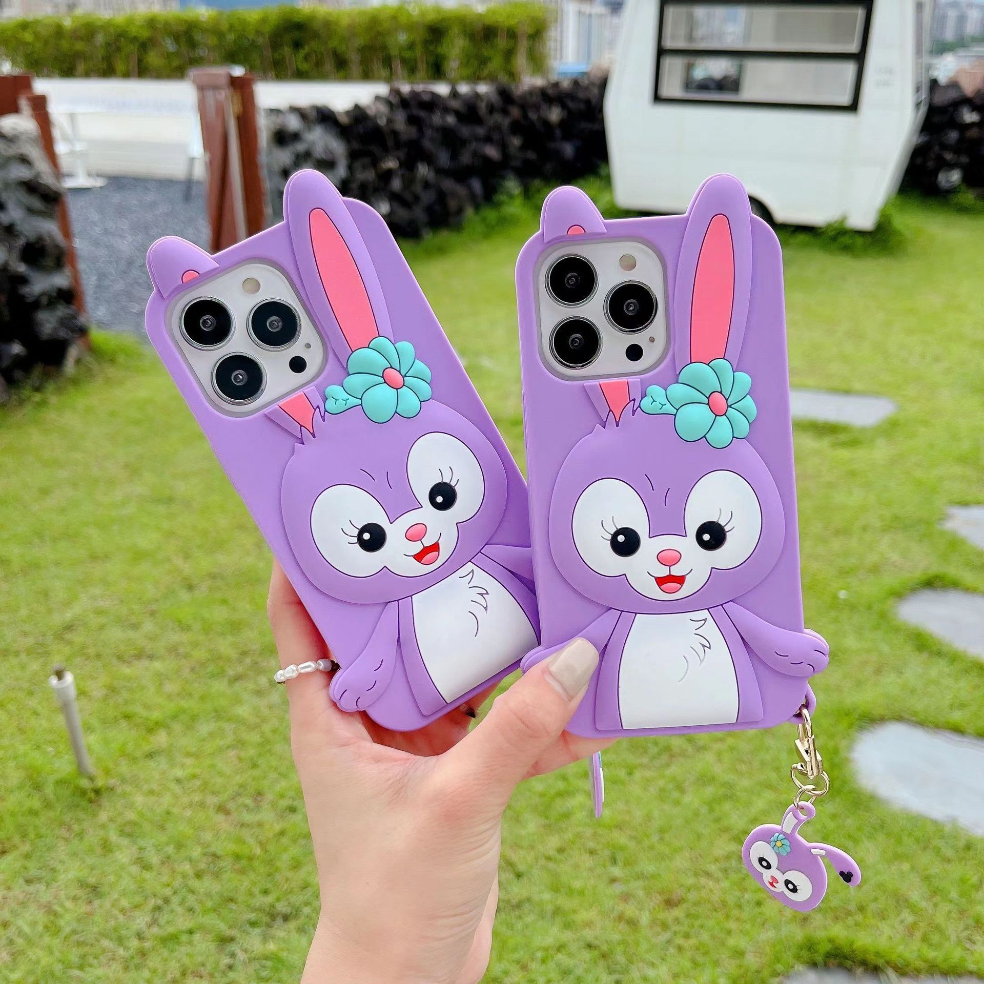 日韩紫色星黛露兔子手机壳适用苹果iphone13/12pro/11promaxs硅胶