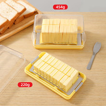 爆款黄油切割盒 304不锈钢奶酪分割保鲜盒透明带盖芝士牛油切块盒