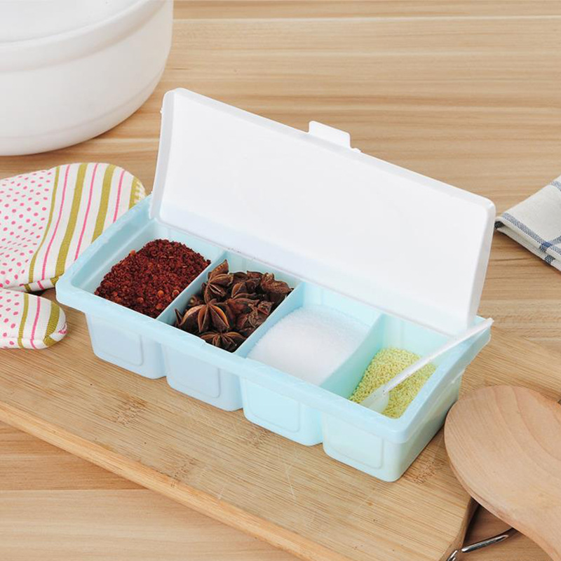大料盒调味料收纳盒调味罐组合套装 厨房味精盐罐调料罐子调料盒