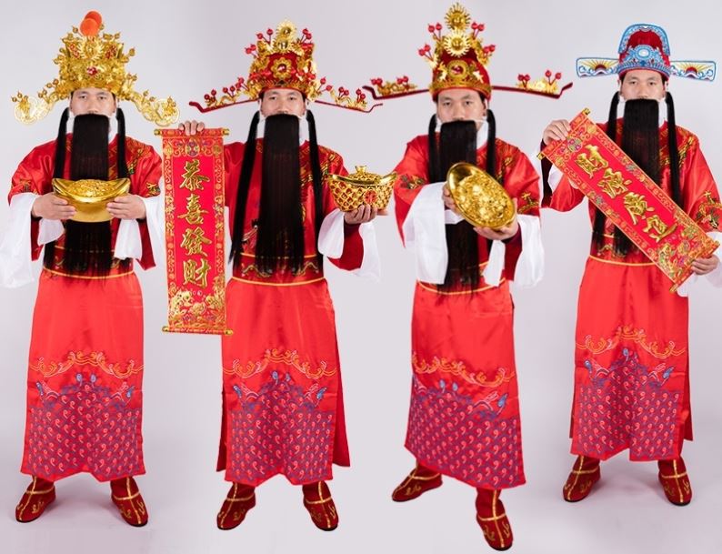 财神衣服迎新年服装演出财神爷全套服装年会搞笑活动服装年会表演
