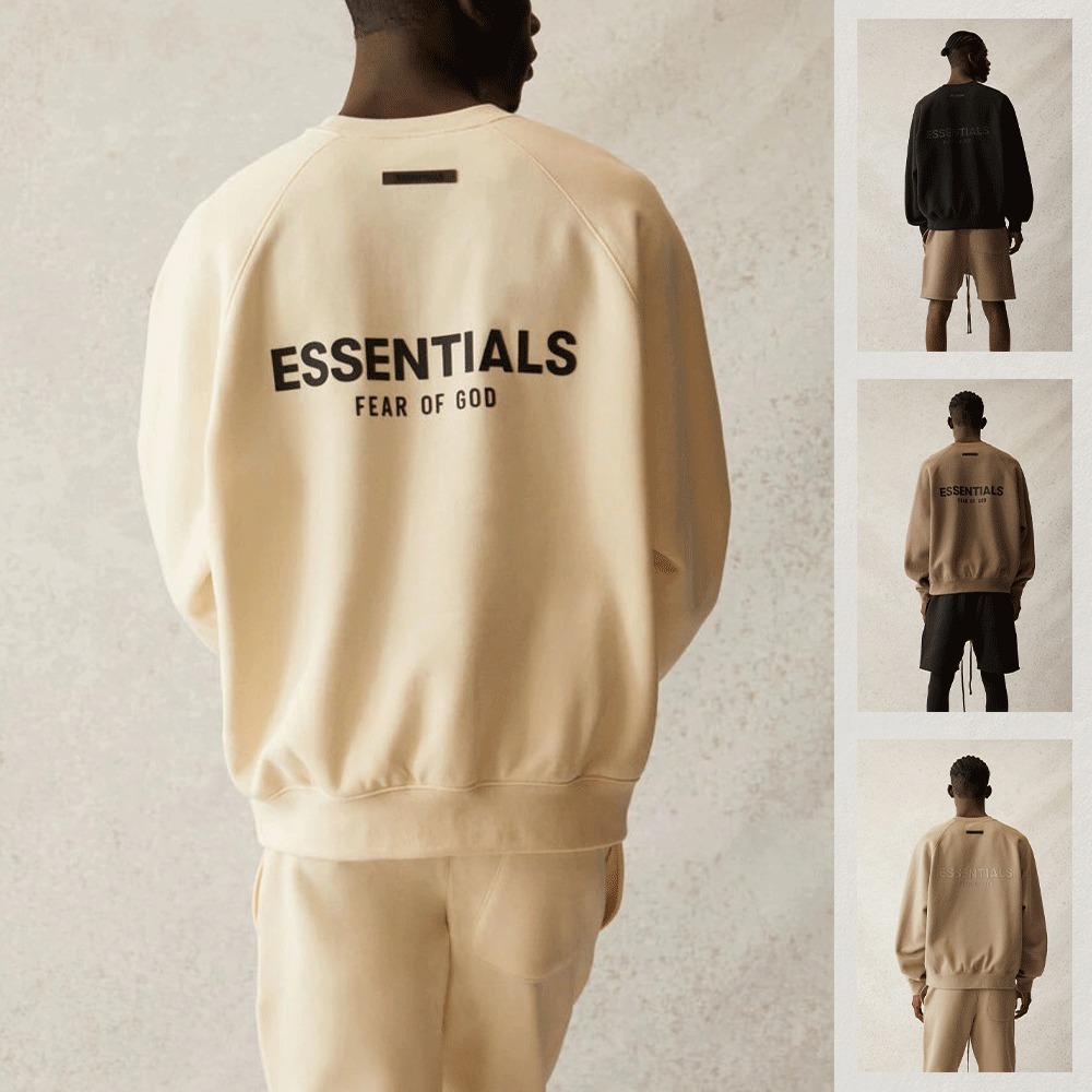 21款 圆领卫衣 fog复线 essentials 男女秋冬款加绒套头宽松潮牌