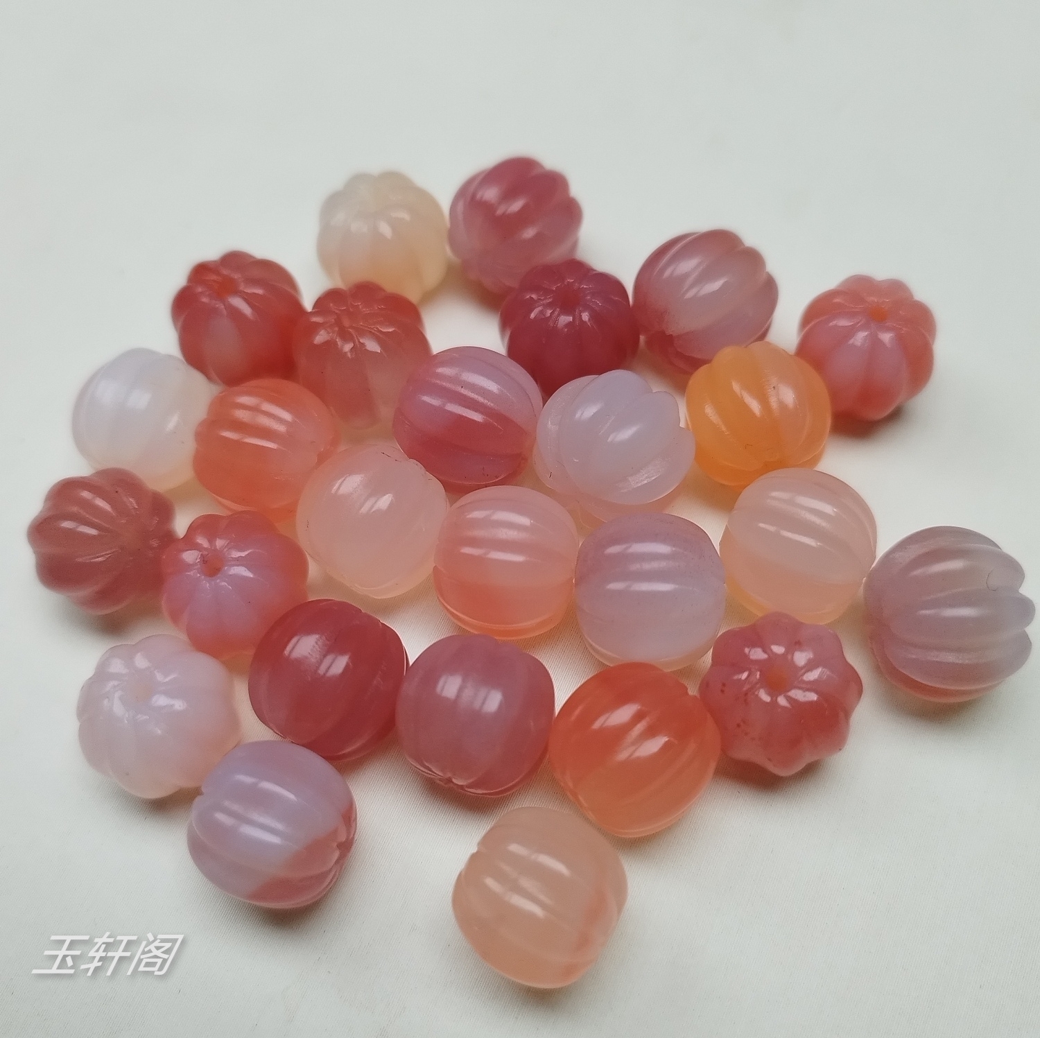 绯红玛瑙南瓜珠散珠雕刻件单珠半成品diy手链饰品配饰-阿里巴巴