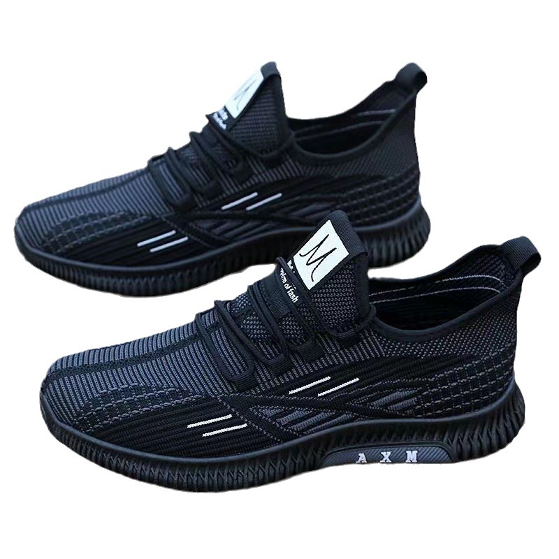 One Piece Dropshipping Spring and Summer New Fly-Kit Mesh Sneaker Soft Sole Lightweight Breathable Casual Shoes Student Running Shoes