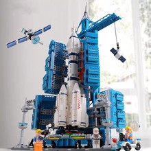 2024新款巨大型火箭积木航天飞船益智拼装玩具难度8一12岁男女孩
