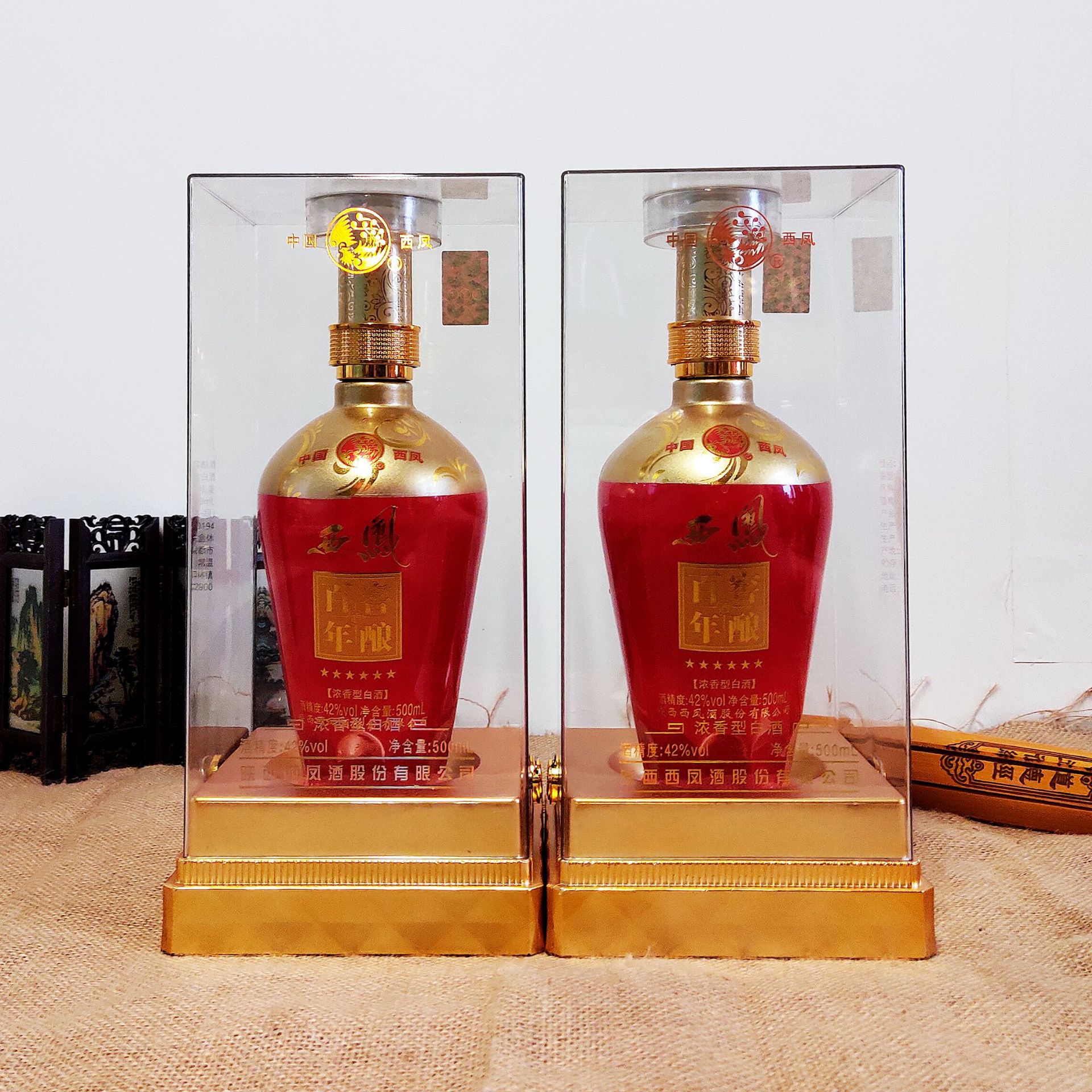 西凤百年窖酿42度白酒浓香型厂家批发整箱团购代发礼盒装粮食酒水