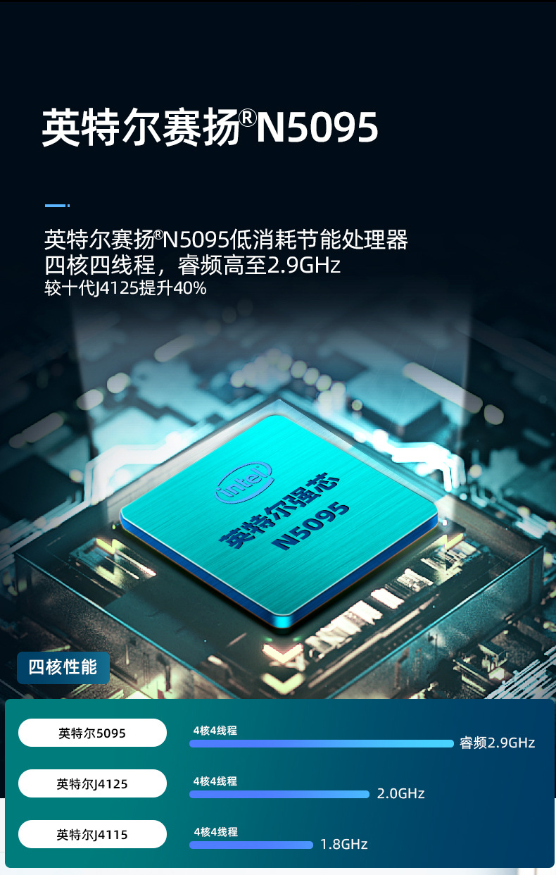 8英寸一体机电脑(11代 n5095 旋转升降)办公商用台式主机