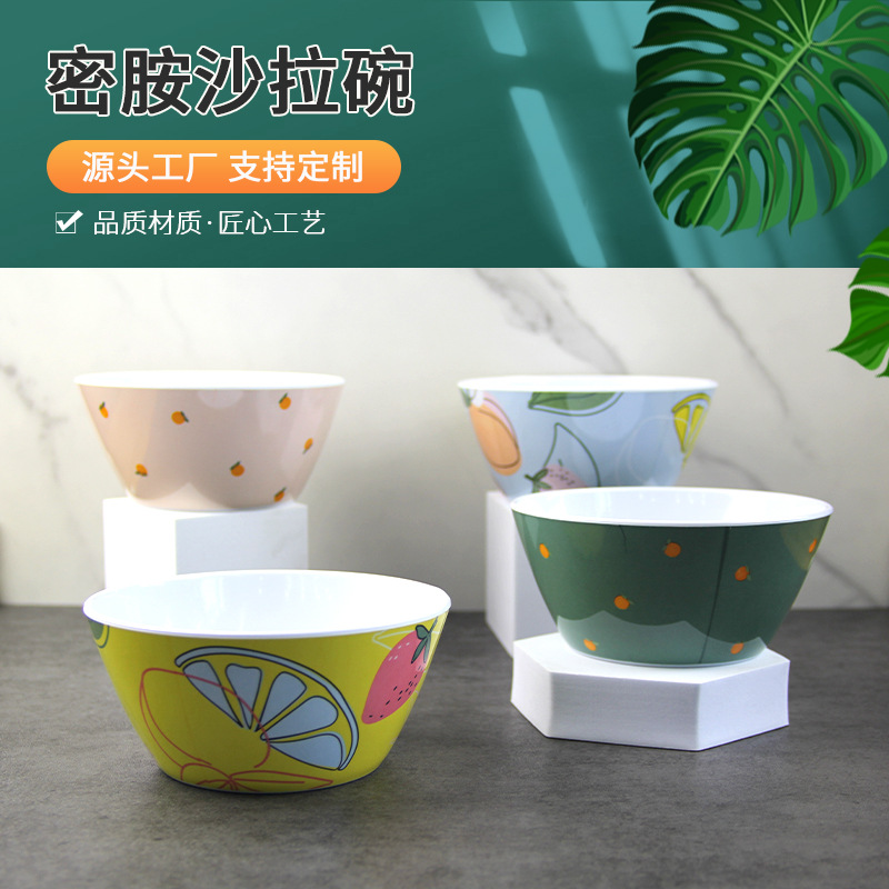Melamine Salad Bowl Household Desserts Ins Advertising Promotion Gifts Wholesale Ice Cream Shaved Ice Bowl
