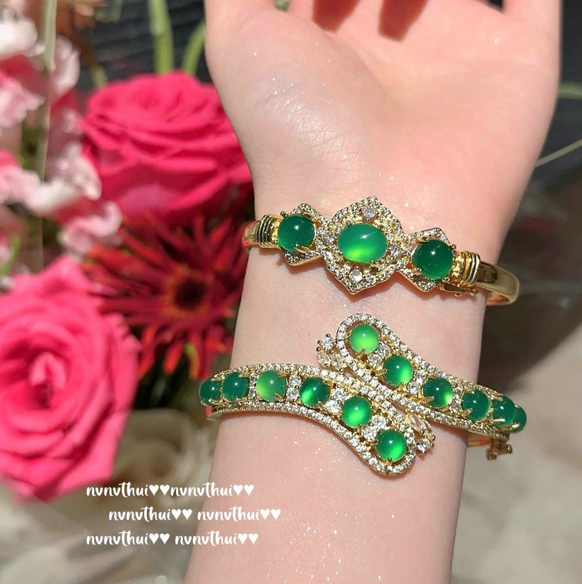 Brazil Green Chalcedony Agate Arc Gemstone Bracelet Water Yingying 18K Gold Plating Tourmaline Abacus Zircon Bracelet