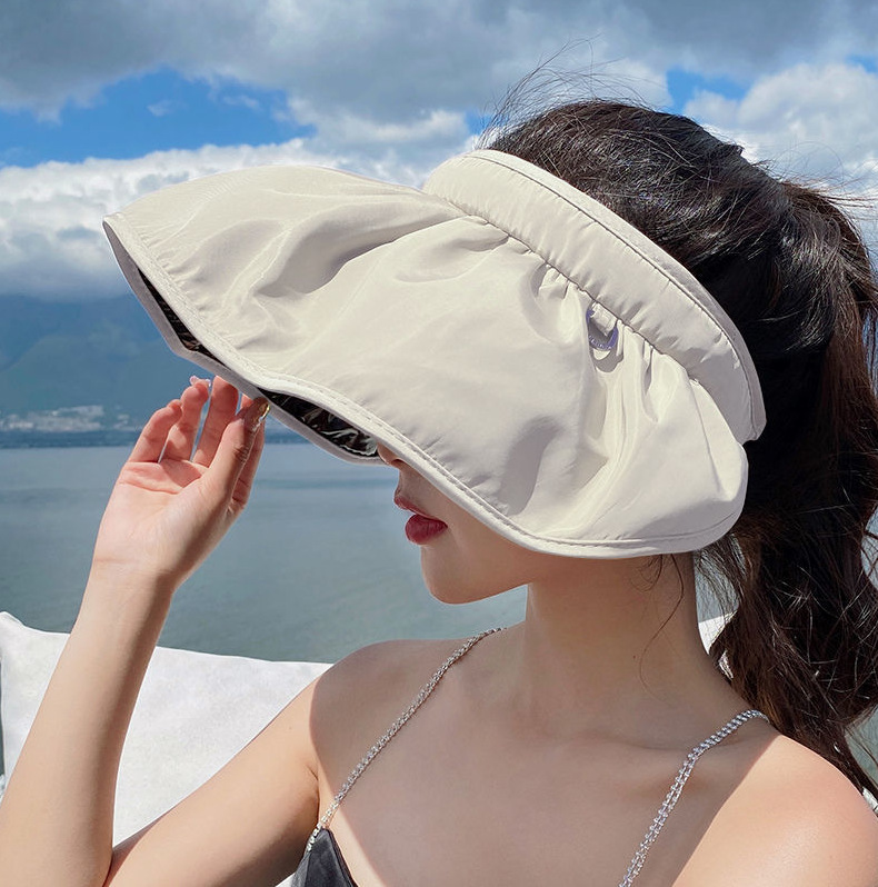 Hat Female Summer Air Top Sun Hat Wholesale Sun Hat Vinyl Shell-like Bonnet Ins Instafamous Hairband Sun Hat