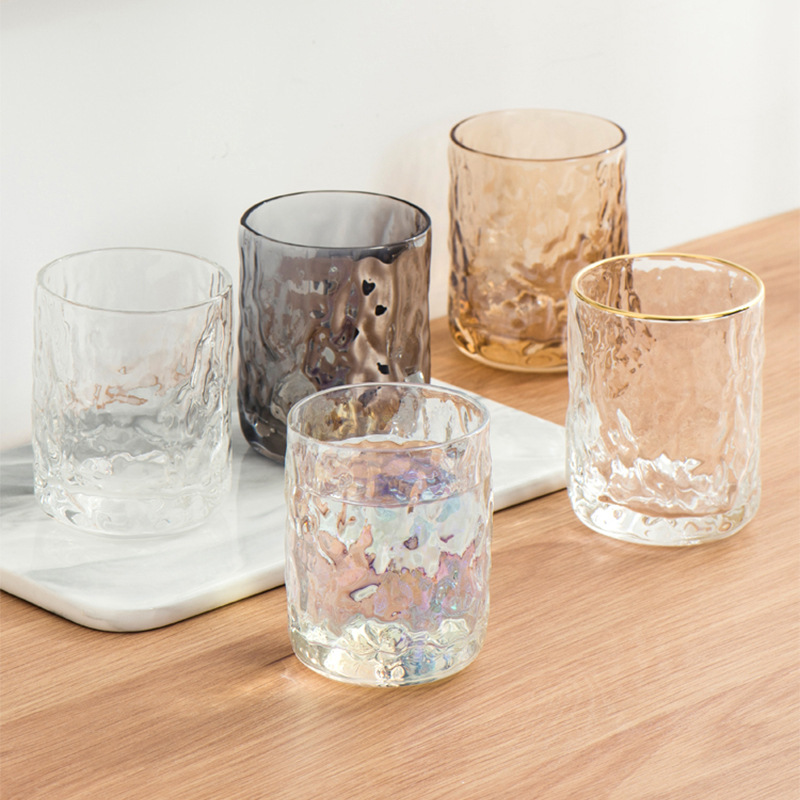 Internet Celebrity Thickened Water Cup Creative Drink Cup Factory Wholesale Good-looking Ins Style Japanese Style Household Tree Pattern Glass Cup