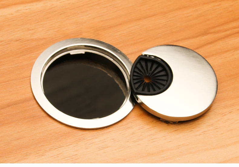 线孔盖电脑办工桌穿线孔盖板桌面书桌洞盖圆形装饰盖穿线盒堵盖洞-阿