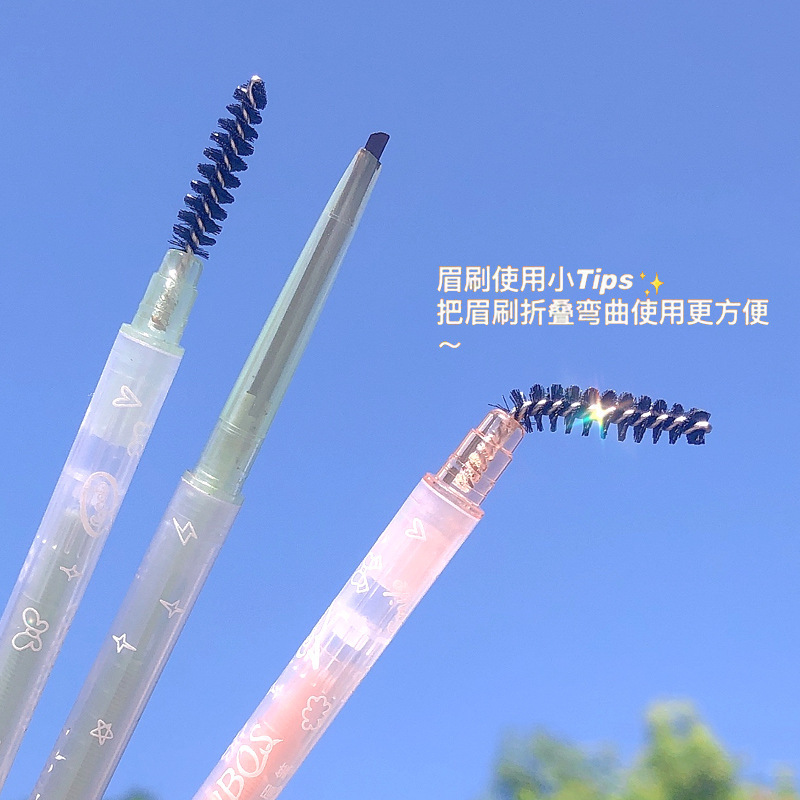 Jiao Bo Silk 2021 New Eyebrow Pencil Brown Transparent Double Head Extremely Thin Machete Novice Waterproof Sweat-Proof Long Lasting Fadeless