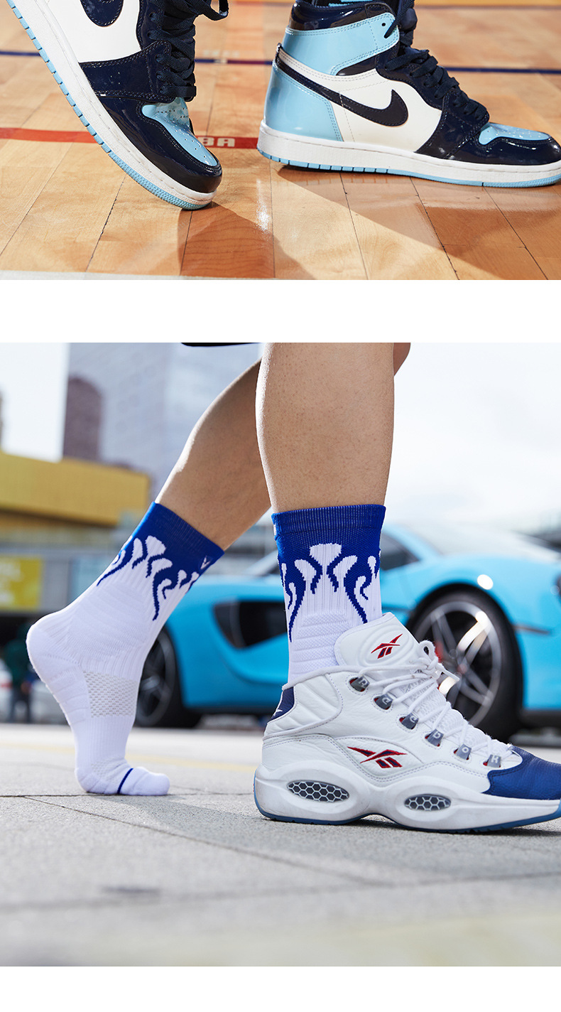 维动实战篮球精英袜中筒运动袜高帮精英袜长筒加厚毛巾底篮球袜