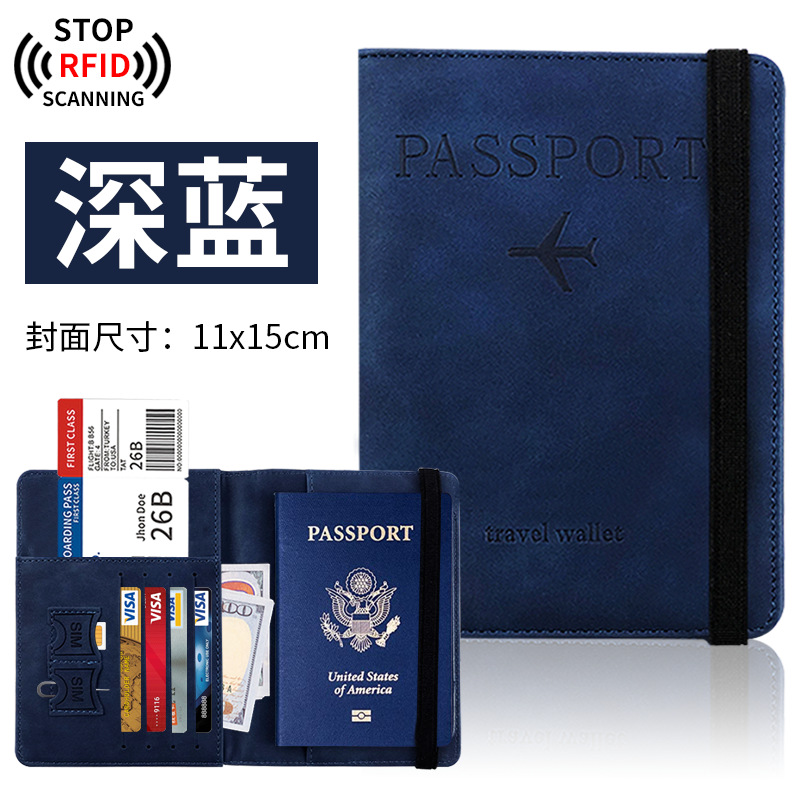 Passport Bag Pu Leather Document Bag Holster Passport Clip