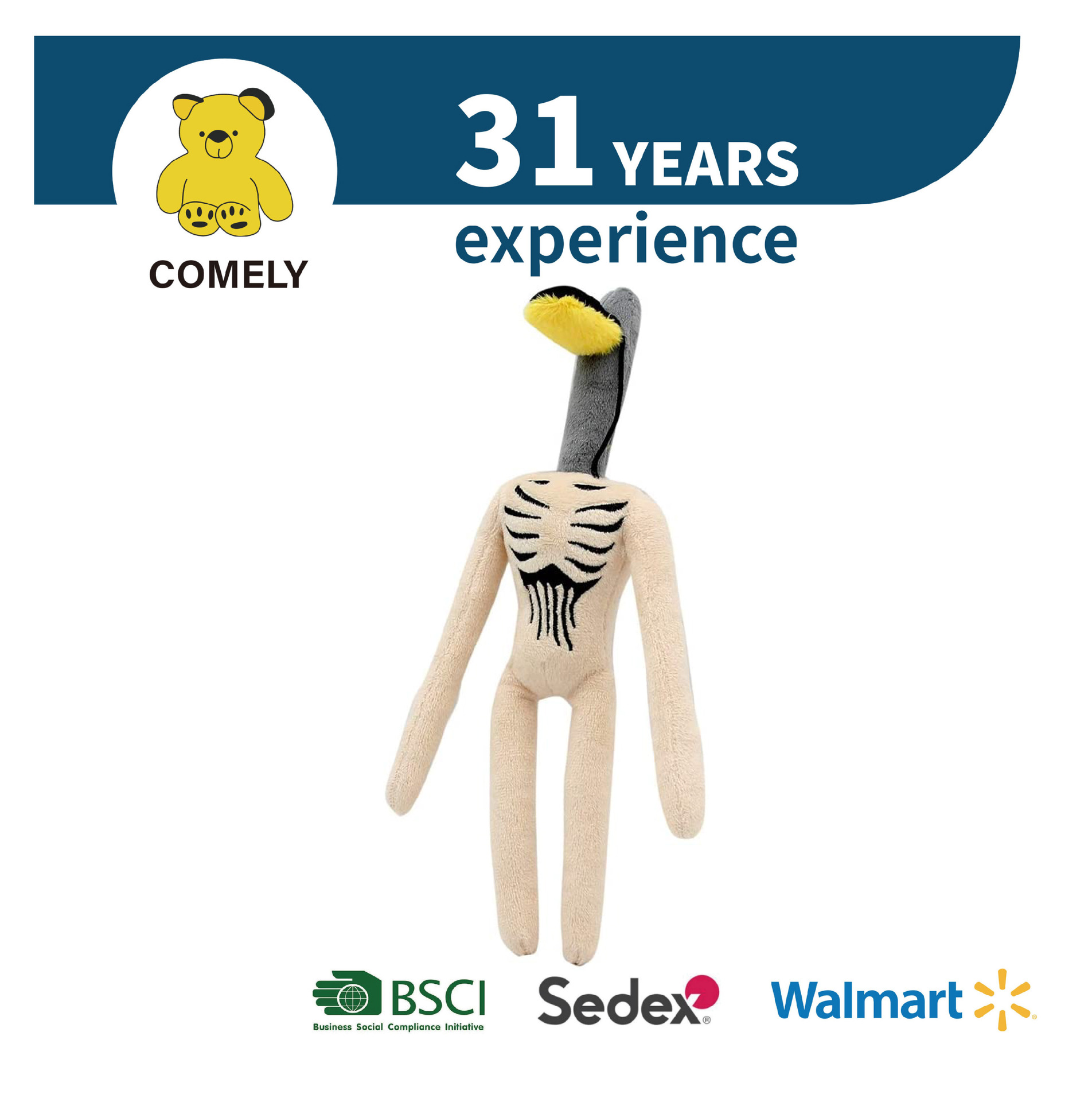 亚马逊定 制汽笛人毛绒玩具跨境新品单头路灯怪动漫周边儿童玩偶