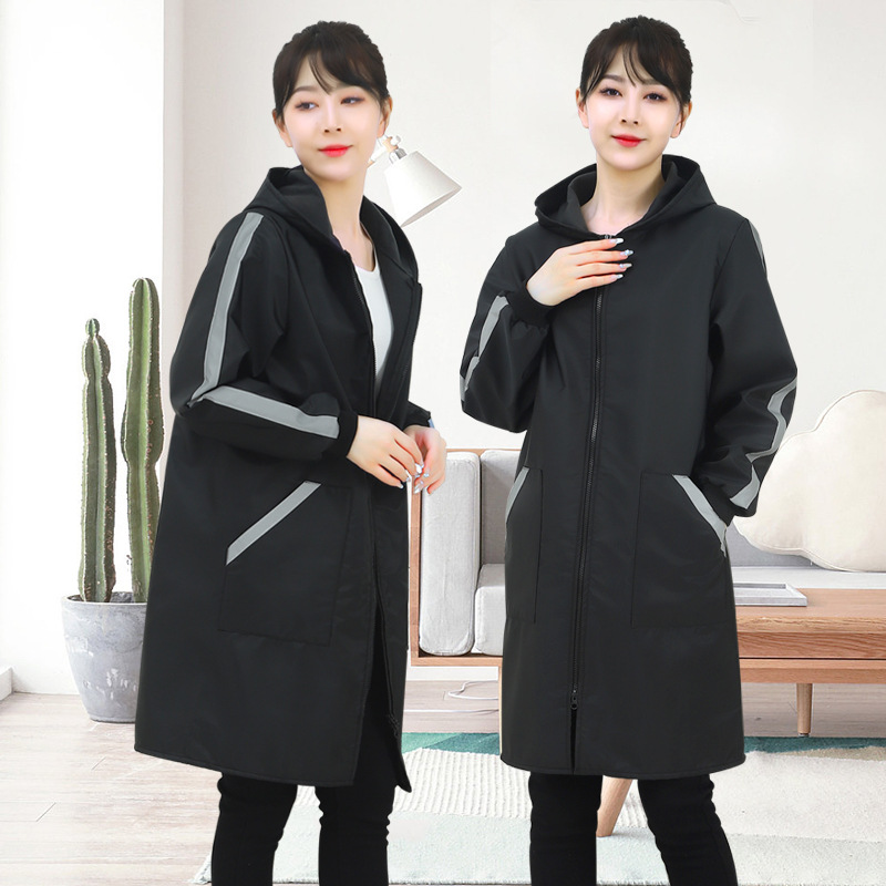 罩衣加绒防水女新款冬季工作服男加厚厨房长款围裙大人干活穿大褂