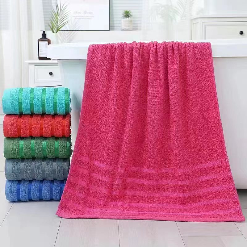 Export Foreign Trade Africa Low Price Bath Towel Plain Color Broken Bath Towel Various Pattern Color Pattern Cross-Border 370G