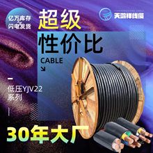 YJV223*95+2*50低压电力电缆厂家供应 工程专用紫铜线PVC绝缘电线