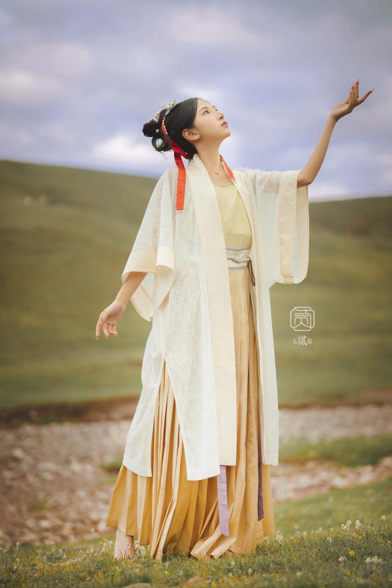 无贰集|相践青州 蕾丝长干寺褙子飞机袖百迭裙 叠穿宋制汉服女