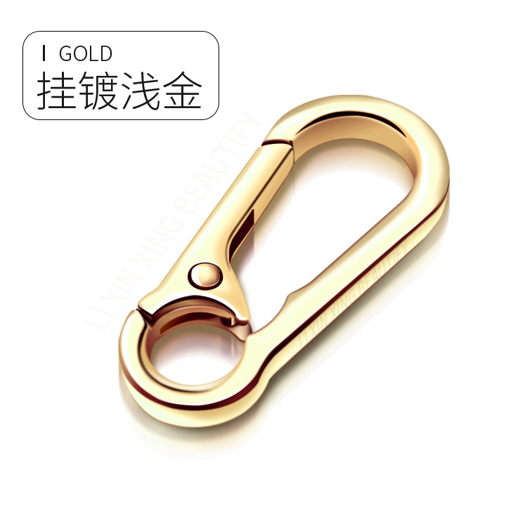 Car Men's and Women's Waist Mounted Keychain Full Metal Key Ring Couple Anti-Lost Key Chain Simple Personality High-End