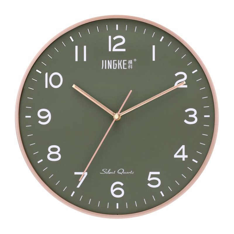 Jingke Wall Clock Mute Scanning Factory Direct Sales Wholesale round Fashion Morandi Simple White Foreign Trade