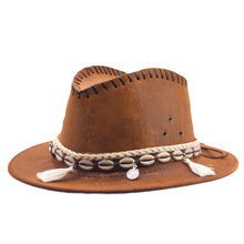 西部牛仔帽骑士帽旅游帽男女遮阳帽蒙古帽仿皮帽草帽户外演出帽