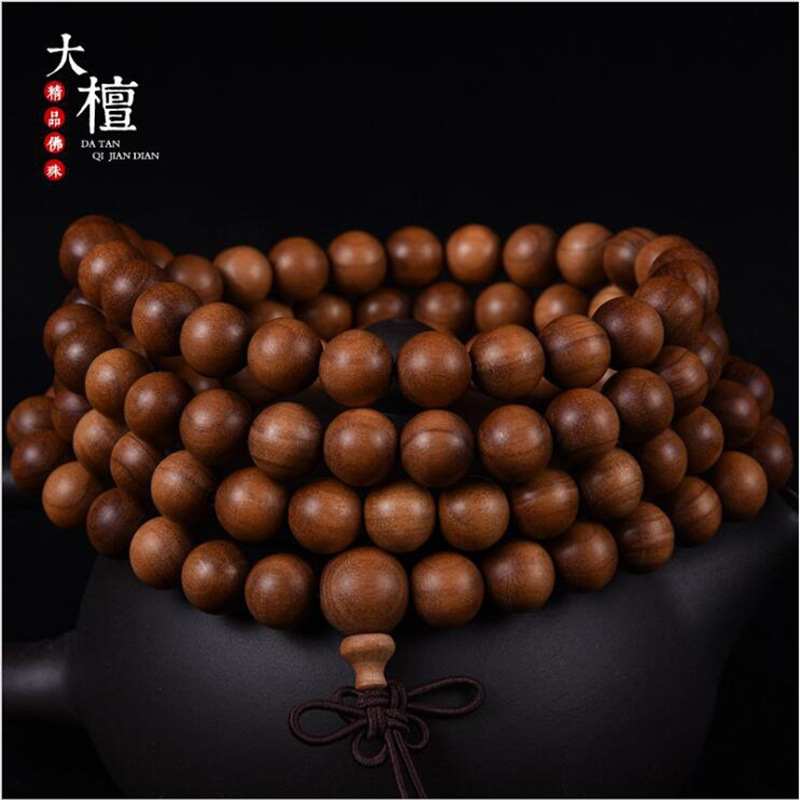 沉水级老山手链20檀香手串108款男女手链毫米佛颗檀佛珠手串印度