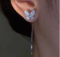 Sterling Silver Needle Fresh Sweet Flower Earrings Women's Light Luxury Minority All-Matching Graceful Bow Stud Earrings Ear Rings