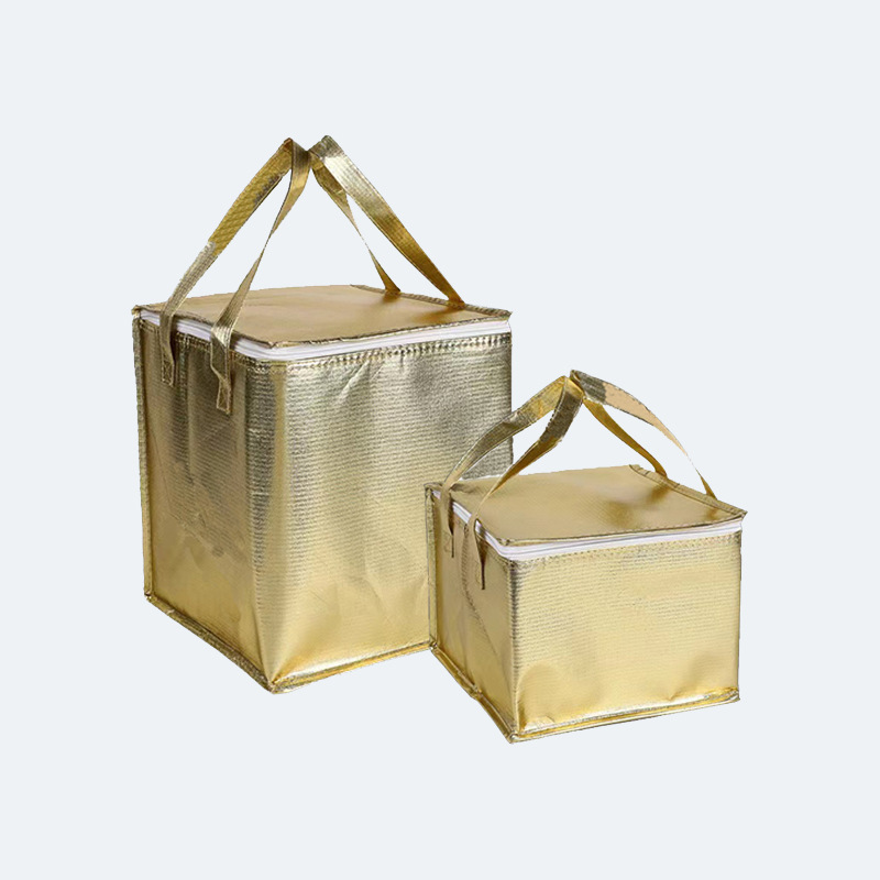 Non-Woven Portable Ice Cream Cake Insulation Bag Aluminum Foil Fresh Takeaway Picnic Bento Heightened Insulated Bag Spot