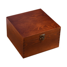 70YF木盒子复古带锁证件储物盒桌面收纳盒杂物家用密码小木箱木质