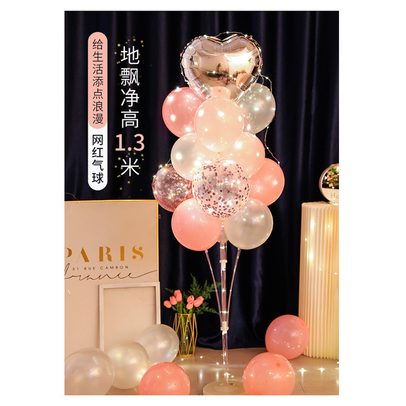 Luminous Floating Balloon Column Road Lead Birthday Decoration Scene Layout Balloon Set Opening Anniversary Party