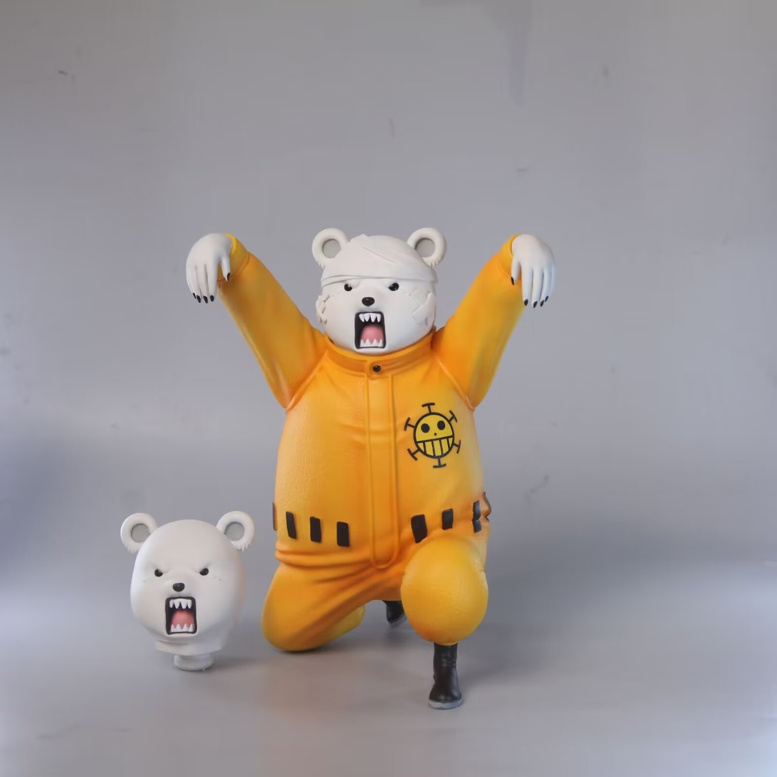 海贼王 gk brain hole 蹲姿 贝波熊 红心海贼团 动漫手办模型摆件