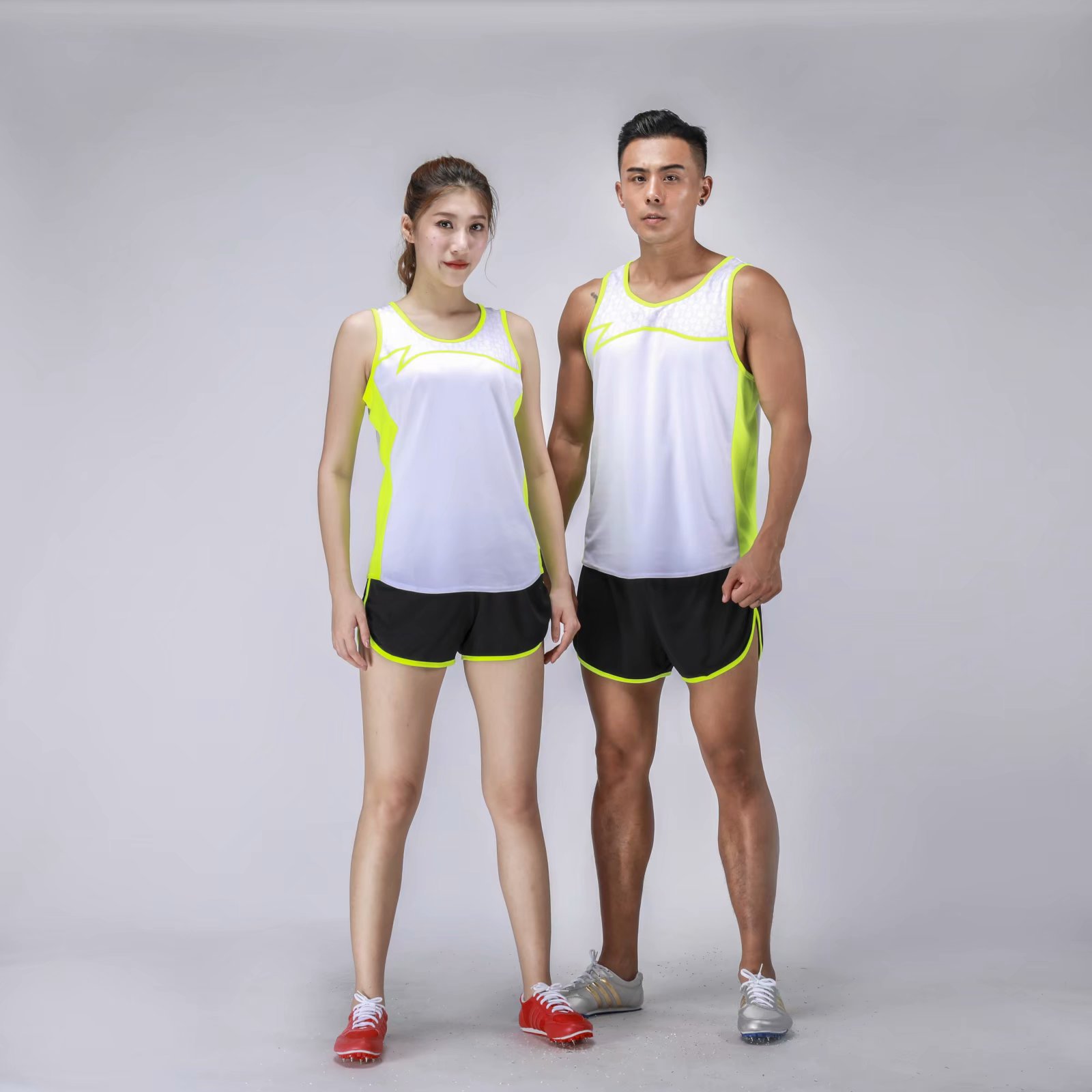 田径服训练服套装男夏季无袖马拉松跑步田径运动比赛服田径服男女