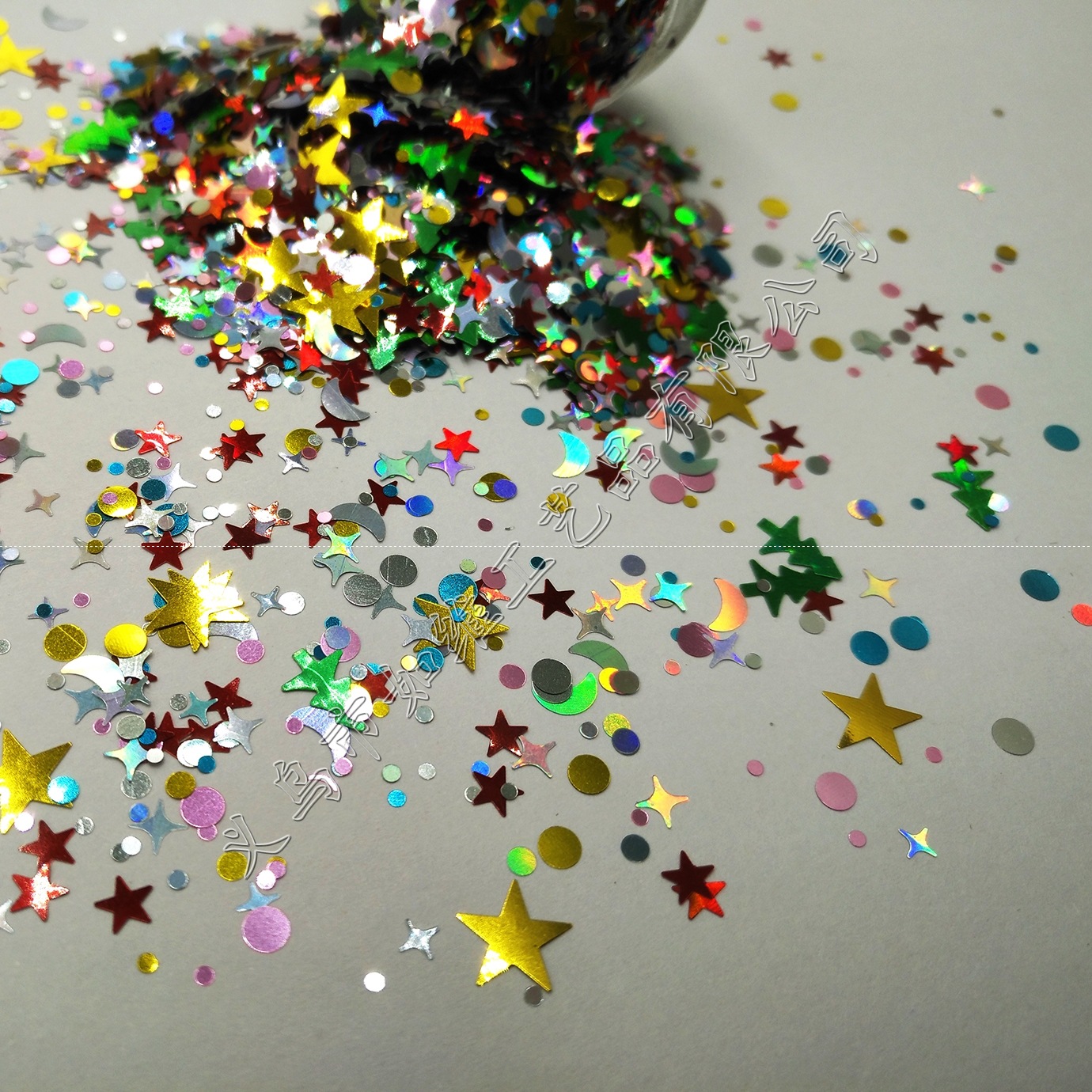 50克环保pet金葱粉金属彩色混形圣诞星空闪光亮片美甲化妆滴胶