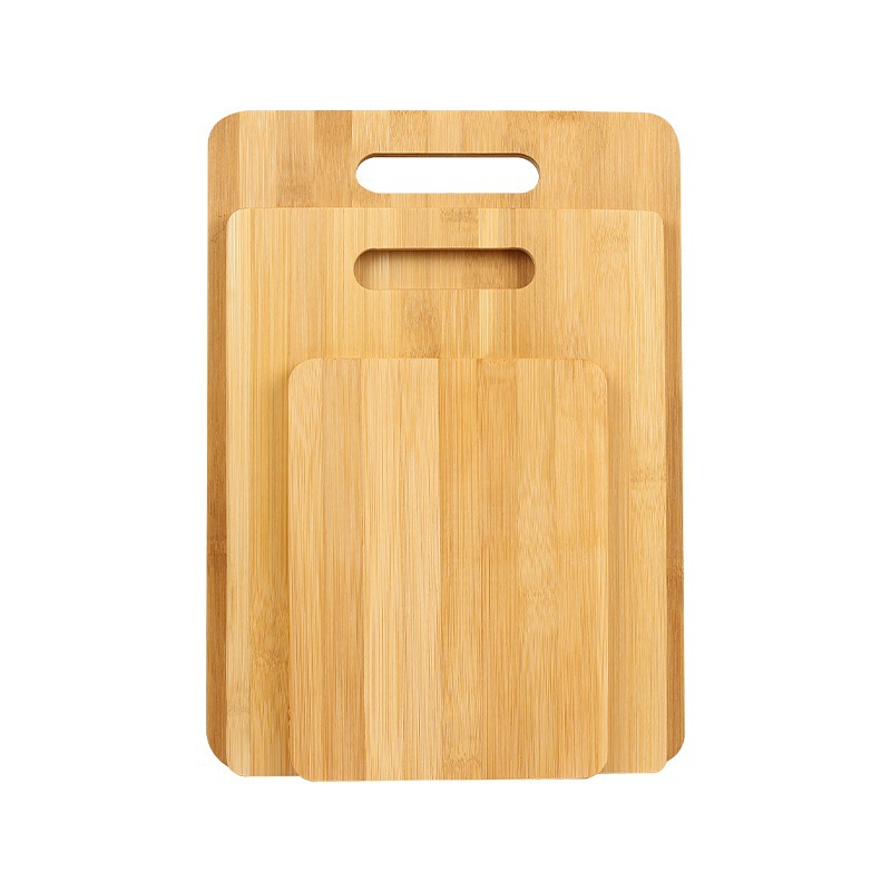 Bamboo Cutting Board Inner Handle Defrosting Board Square Bamboo Cutting Board Travel Fruit Chopping Board Camping Portable Small Cutting Board