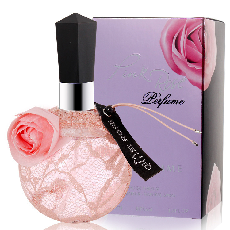 100ml Big Rose Lace Keep Light Perfume Qimei Perfume 100ml Flower Fragrance Large Capacity Perfume Factory Wholesale