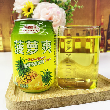 菠萝爽风味饮料整箱24瓶罐装过年酒席外卖小饮料非菠萝啤果味饮品