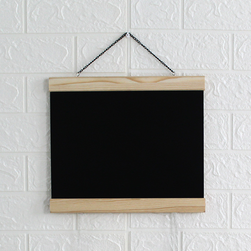 木质边框小白板磁性挂式简约家用办公记事留言备忘写字板木框黑板