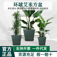 环球艾米方盆加厚塑料花盆加仑盆家用阳台室内花卉种植月季控根盆