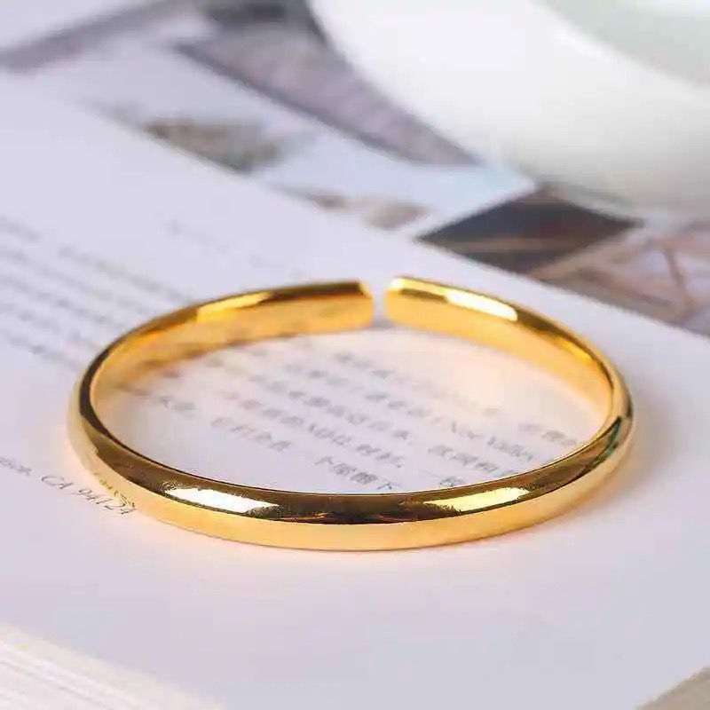 香港免税正品千足真金手镯女情侣款金戒指金龙凤女结婚送礼金手饰