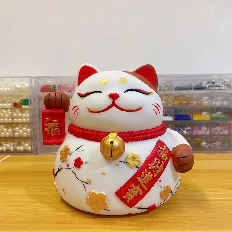 摔不坏非石膏娃娃招财猫儿童手工涂鸦diy搪胶娃娃摆摊手作坊工厂