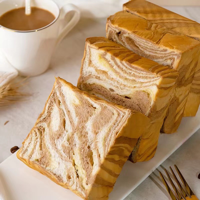 帕代欧厚切吐司面包生椰咖啡味吐司 营养手撕整箱早餐面包500g/箱