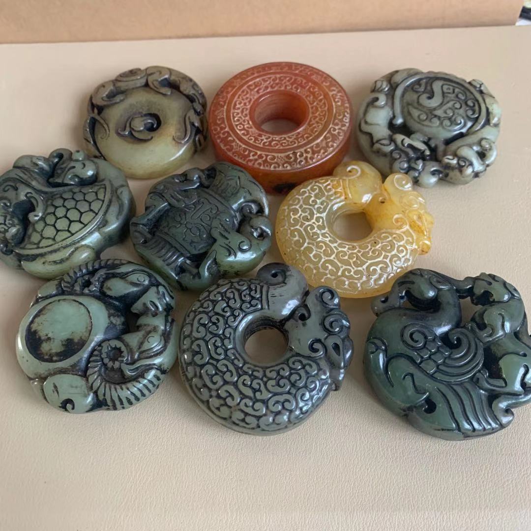 仿古玉器批发 古玉老玉杂件老玉 地摊玉器 老玉器岫玉吊坠牌子