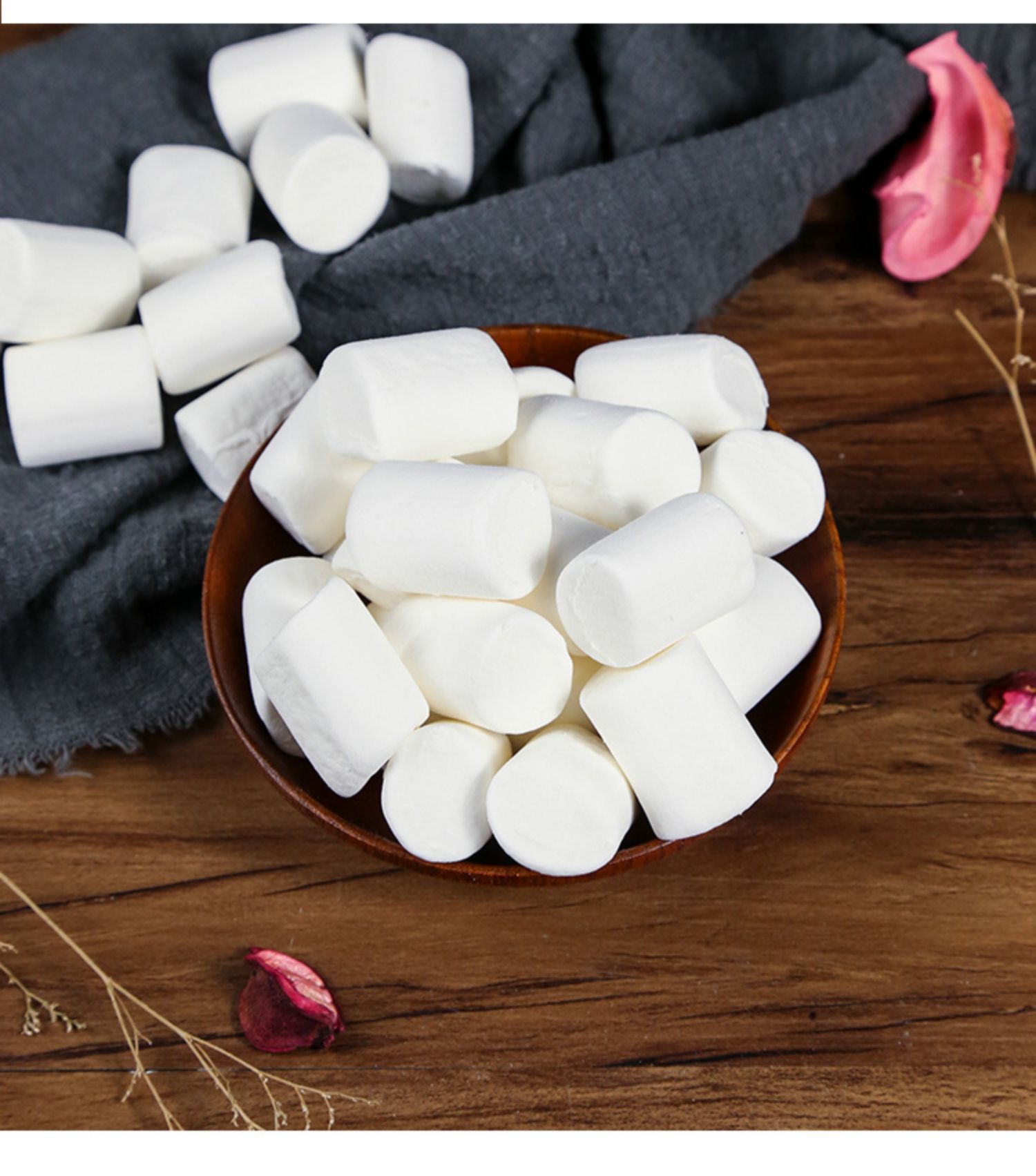 500g白色原味大小颗粒棉花糖烘焙奶枣牛扎糖雪花酥diy原材料