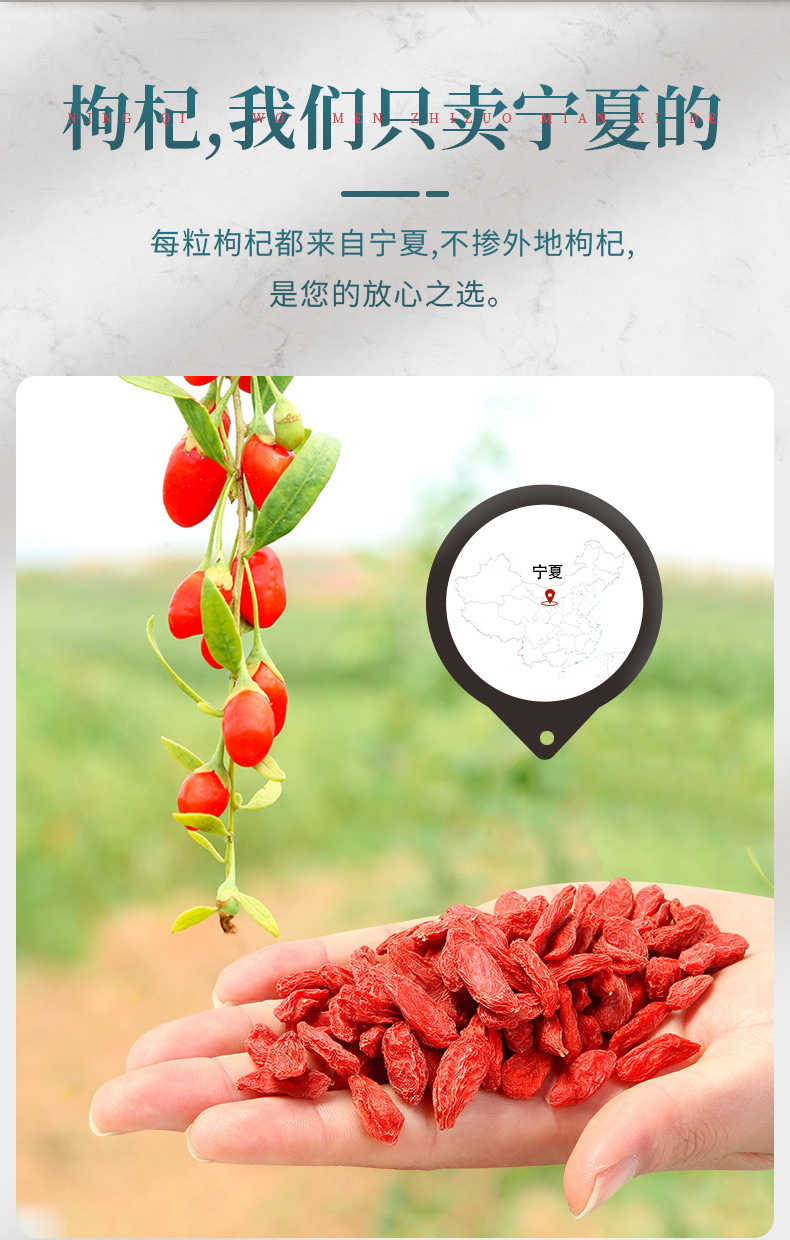 宁安堡枸杞子宁夏500g中宁构苟茶小袋红颗粒泡水