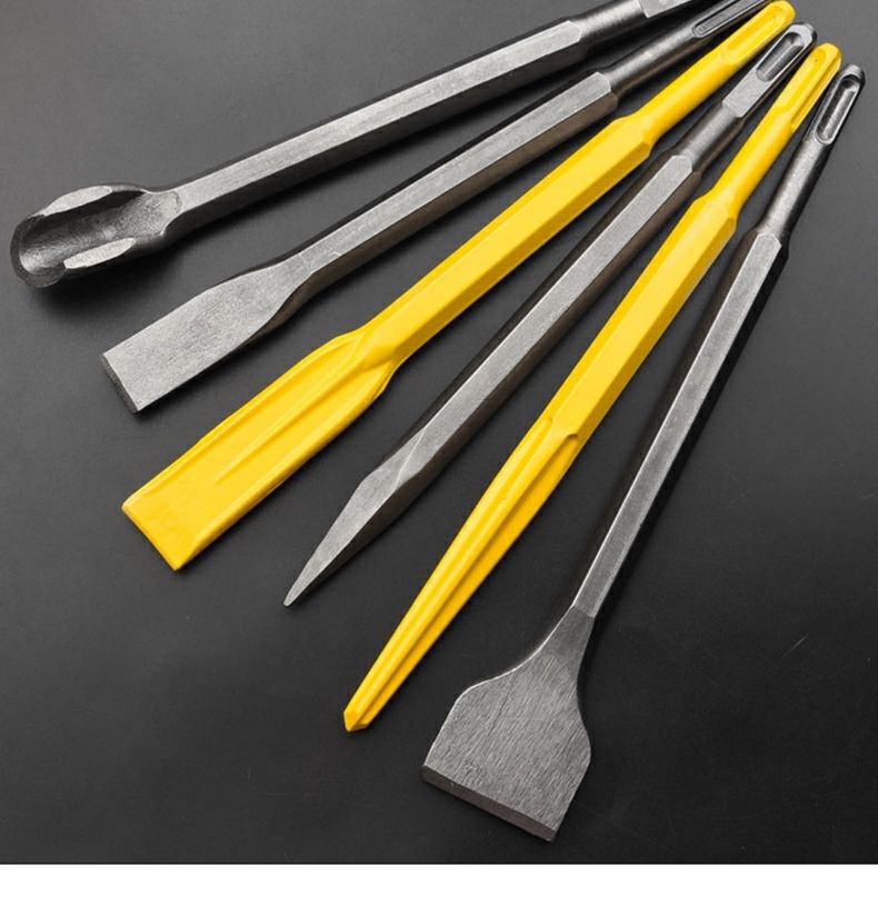 平凿扁头两坑圆头电稿铲头电搞冲击钻路面电垂电转圆柄电锤凿子