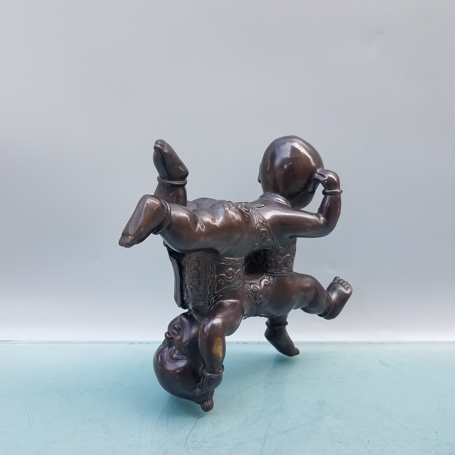 纯铜四喜童子摆件四喜娃娃结婚礼品婚房布置情人节礼品装饰品