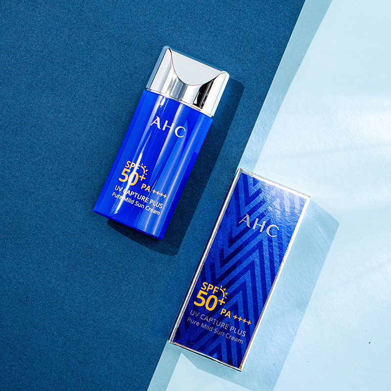 韩国ahc防晒霜乳液小蓝瓶面部防水隔离二合一50ml倍防伪授权批发